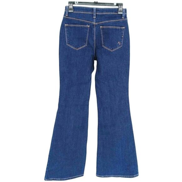 Modcloth NEW All Around Effortless Flare Leg Jeans MC Logo Embroidered Sz Small - Picture 4 of 11